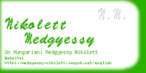 nikolett medgyessy business card